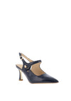 Kate Appleby Parciau Faux Patent Sling Back Heel, Navy
