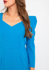 Kate Cooper Puff Shoulder Midi Dress, Blue