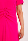 Kate Cooper Ruched Bodice A-Line Maxi Dress, Watermelon Pink
