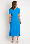 Kate Cooper Ruched Bodice A-Line Maxi Dress, Damson Blue