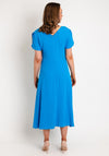 Kate Cooper Ruched Bodice A-Line Maxi Dress, Damson Blue