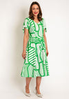 Kate Cooper Geometrical Print A-Line Midi Dress, Apple