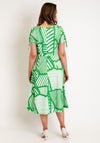 Kate Cooper Geometrical Print A-Line Midi Dress, Apple
