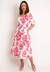 Kate Cooper Two-Tone Floral A-line Maxi Dress, Watermelon