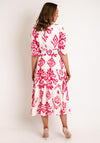 Kate Cooper Two-Tone Floral A-line Maxi Dress, Watermelon