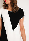 Kate Cooper Geometrical Two-Tone Midi Dress, Black & White