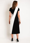 Kate Cooper Geometrical Two-Tone Midi Dress, Black & White