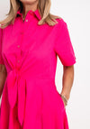 Kate Cooper Tie Detail Midi Shirt Dress, Pink