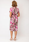 Kate Cooper Geometric Print Midi Dress, Pink Multi
