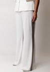 Kate Cooper Side Stripe Wide Leg Trousers, White