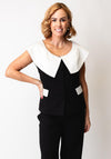Kate Cooper Off The Shoulder Tailored Top, Black & White