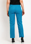 Kate Cooper Striped Tapered Trouser, Damson Blue