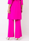 Kate Cooper Tailored Mid Waist Wide Leg Trousers, Hot Pink