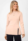 Kate & Pippa Margot Aline Rib Stretch Top, Beige