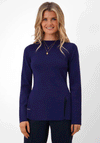 Kate & Pippa Margot Aline Rib Stretch Top, Navy