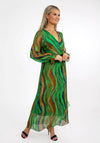 Kate & Pippa Portofino Silk Print Maxi Dress, Green