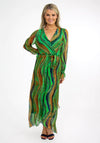 Kate & Pippa Portofino Silk Print Maxi Dress, Green
