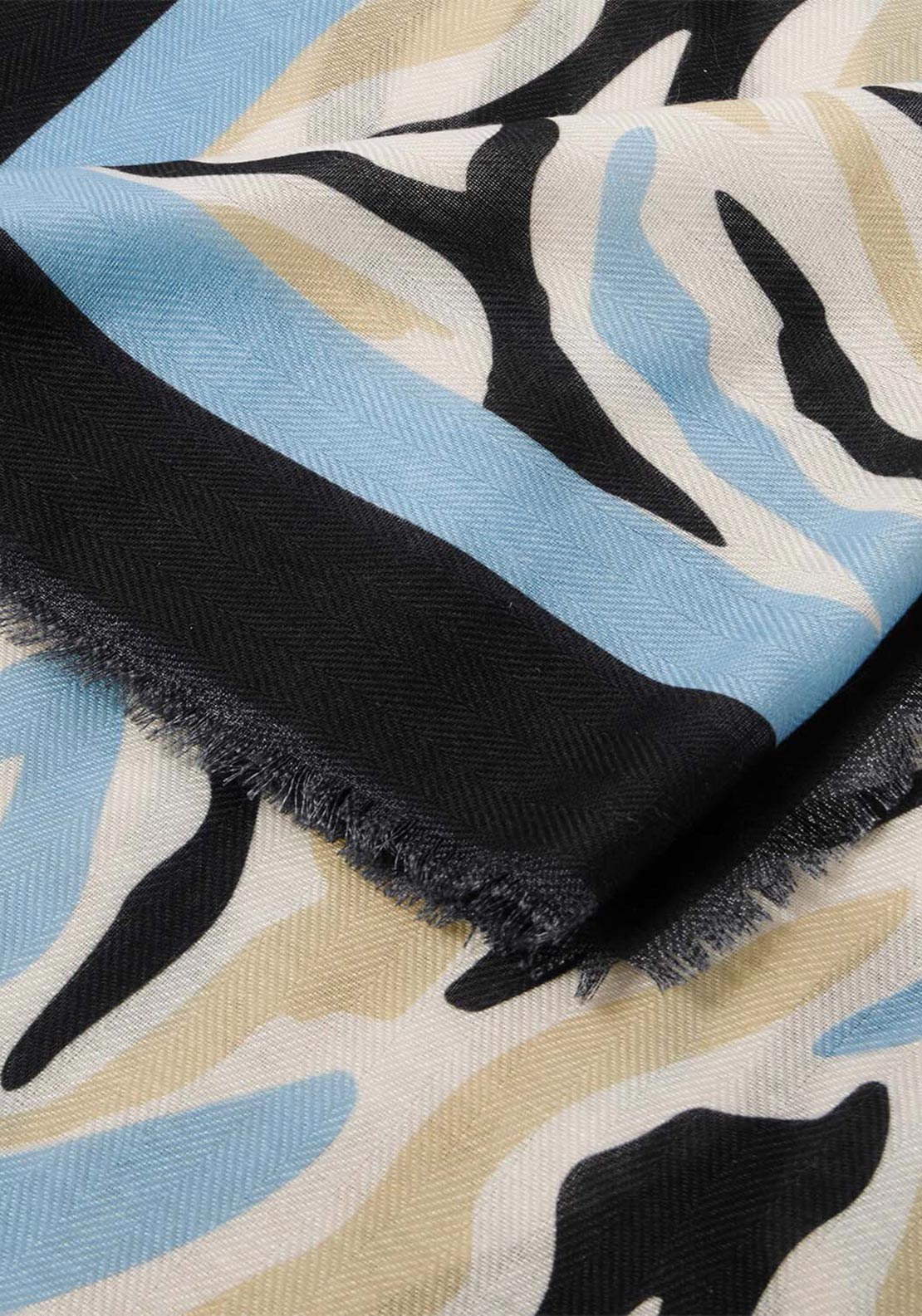 Katie Loxton Abstract Zebra Printed Scarf, Ecru