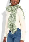 Katie Loxton Animal Print Scarf, Off White & Olive