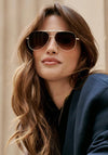 Katie Loxton Bali Sunglasses, Gold Metal