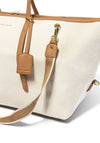 Katie Loxton Capri Canvas Weekend Bag, Off White & Tan