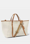 Katie Loxton Capri Canvas Large Tote Bag, Off White & Tan
