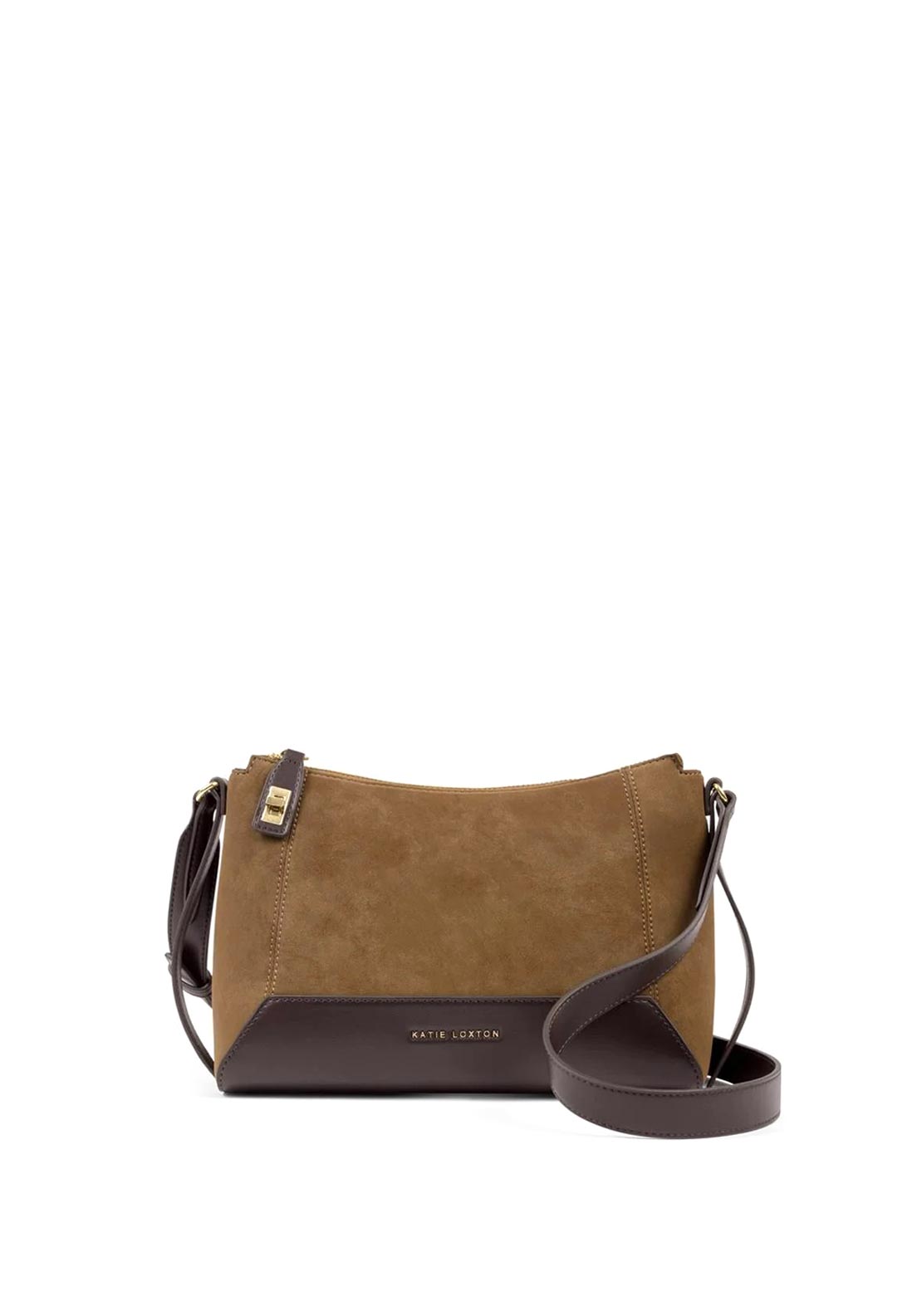 Katie Loxton Charlbury Suedette Medium Crossbody Bag, Beige
