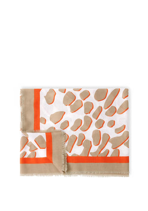 Katie Loxton Dalmatian Printed Scarf, Ecru
