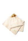 Katie Loxton Knitted Hat & Scarf Boxed Set, Eggshell
