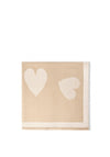 Katie Loxton Large Heart Printed Blanket Scarf, Natural