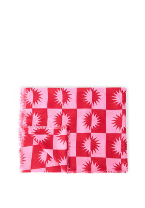 Katie Loxton Le Soleil Printed Scarf, Red