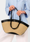 Katie Loxton Riviera Raffia Tote Bag, Natural & Black