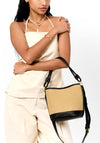 Katie Loxton Riviera Raffia Bucket Bag, Black