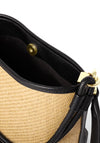 Katie Loxton Riviera Raffia Bucket Bag, Black