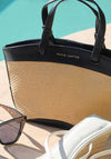 Katie Loxton Riviera Raffia Mini Tote Bag, Black
