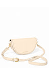 Katie Loxton Cleo Mini Saddle Bag, Eggshell