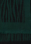 Katie Loxton Zebra Printed Blanket Scarf, Black & Teal Green