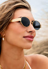 Katie Loxton Siena Sunglasses, Matte Gold