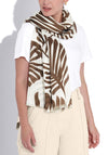 Katie Loxton Tropical Leaf Printed Scarf, Heart Leopard
