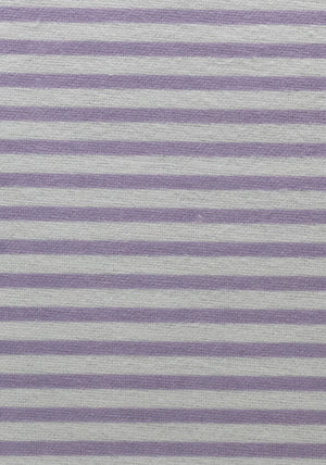 The Home Studio Brushed Cotton Stripe Pillowcase Pair, Purple