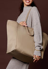Katie Loxton Nylon-Luxe Oversized Tote Bag, Taupe