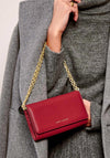 Katie Loxton Rubi Crossbody Chain Purse, Garnet Red