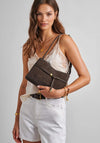 Katie Loxton Lori Suedette Shoulder Bag, Brown