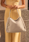 Katie Loxton Nova Hand Woven Large Shoulder Bag, Beige