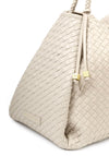 Katie Loxton Nova Hand Woven Large Shoulder Bag, Beige