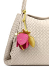 Katie Loxton Nova Hand Woven Large Shoulder Bag, Beige