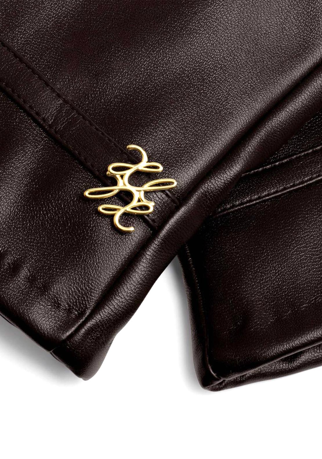 Katie Loxton Faux Leather Gloves with Box, Brown