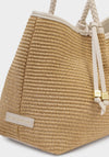 Katie Loxton Nova Raffia Shoulder Bag, Beige