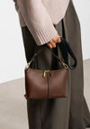 Katie Loxton Laila Canvas Strap Crossbody Bag, Chocolate