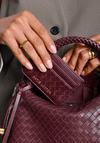 Katie Loxton Nova Woven Detail Card Holder, Cherry Wine